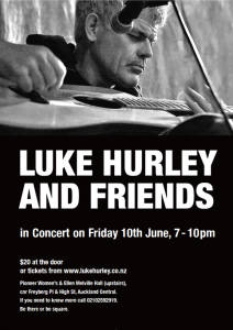 Luke Hurley Auckland Concert 10th June